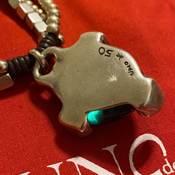 Uno de 50 Fatal Attraction Silver-plated Necklace -Green Crystal  -Matching Ring - Picture 6 of 10